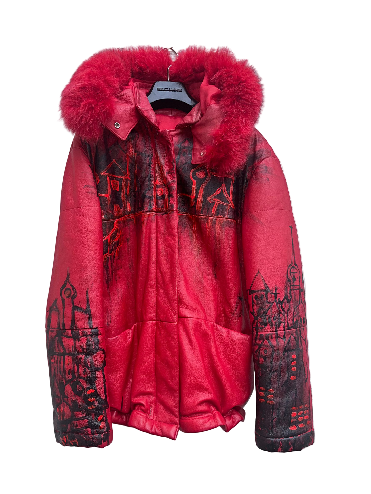 pelliccia in pelle- città notturna