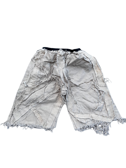 distressed short 100% cotton