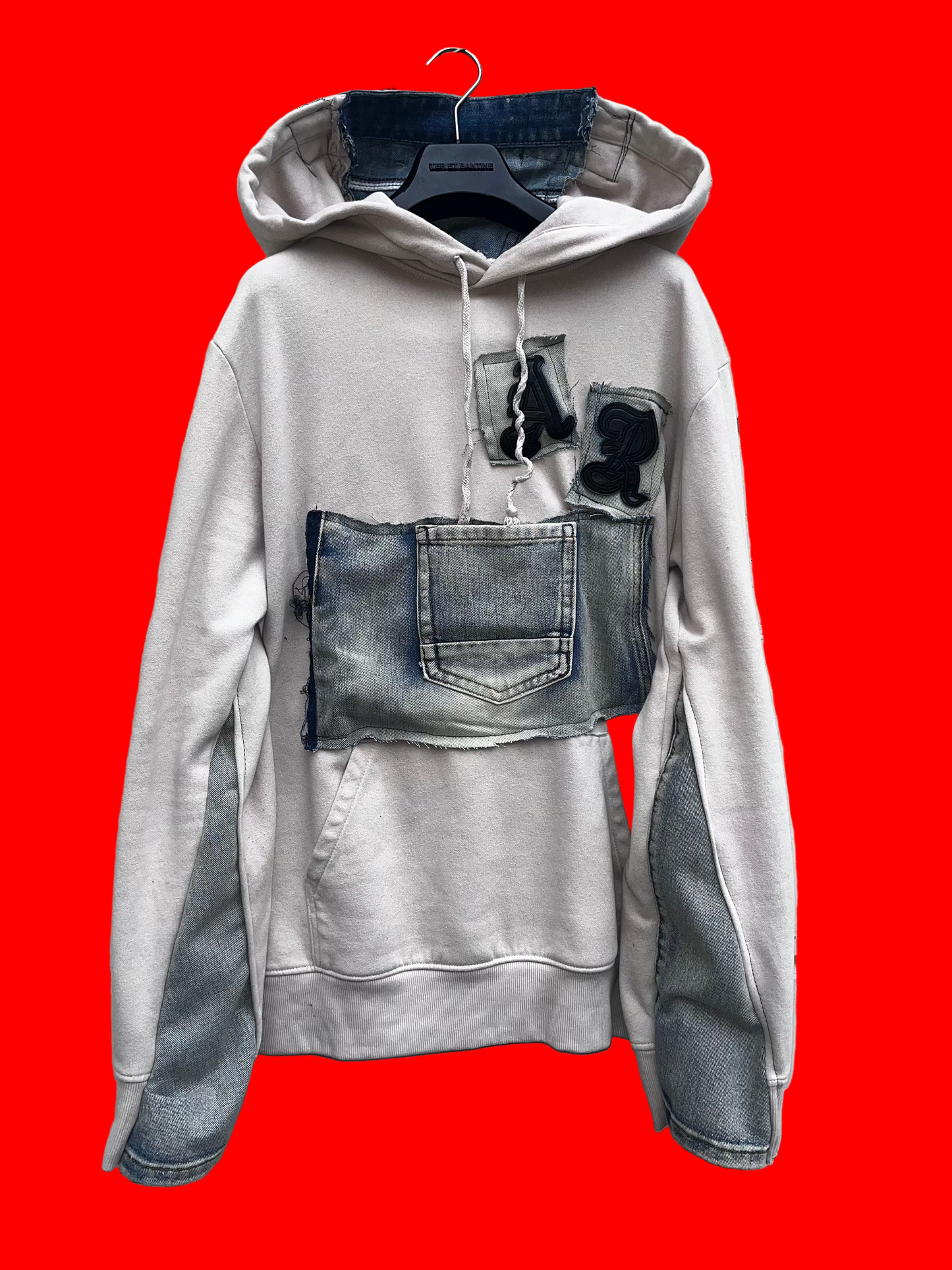 denim zombie hoodie